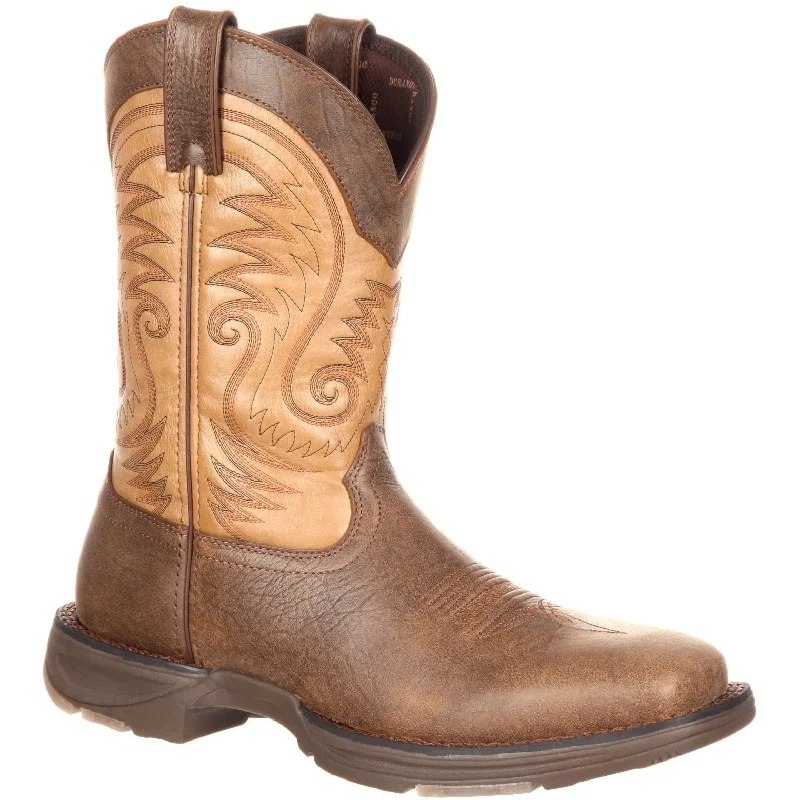 Soft Cushion Sneakers Durango Men's Ultra-Lite 11" Square Toe Western Boot - Brown - DDB0109