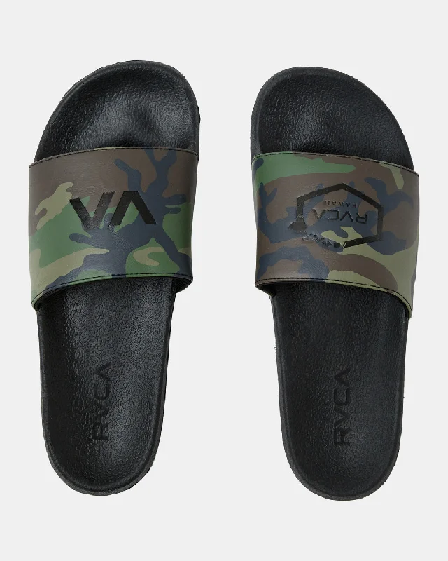 Breathable Cushion Shoes Island Hex Slides - Black