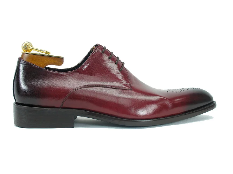Elegant Casual Shoes Carrucci KS479-04 Signature Lace-up Oxford - Burgundy
