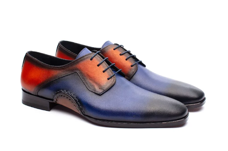 Ultra-Lightweight Sneakers The Opanka Patina Shoes - Blue & Orange