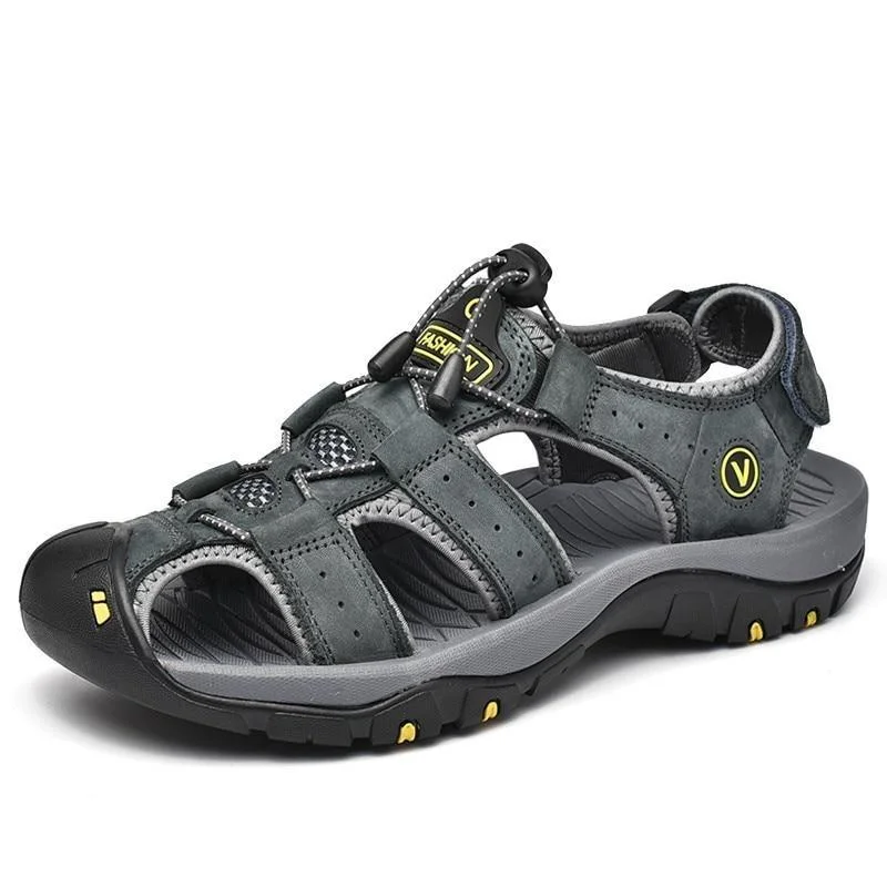 Cozy Everyday Sneakers Men Genuine Leather Summer Sandals Fashion Slippers