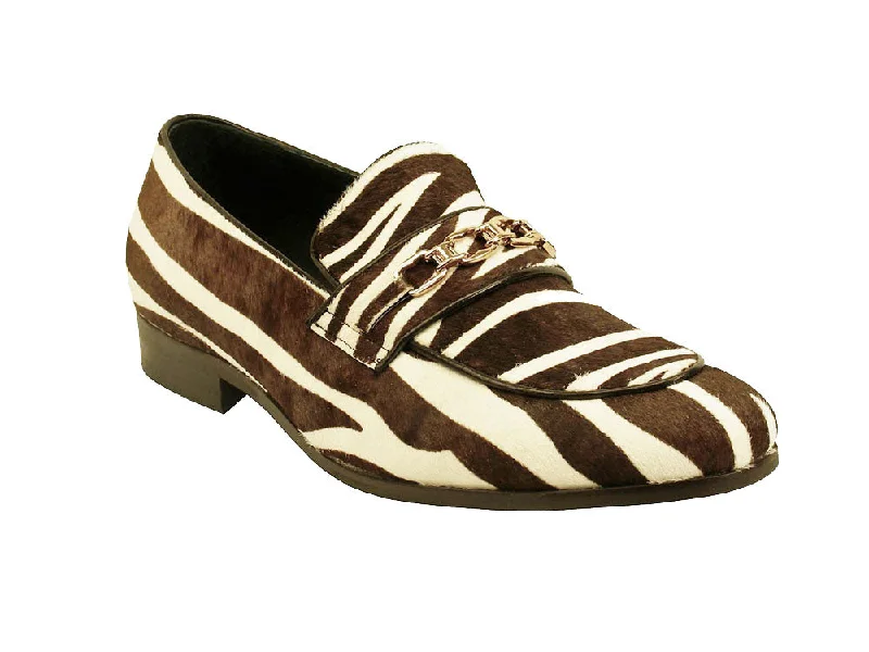 Comfy Sport Shoes Animal Print Chain Buckle Loafer