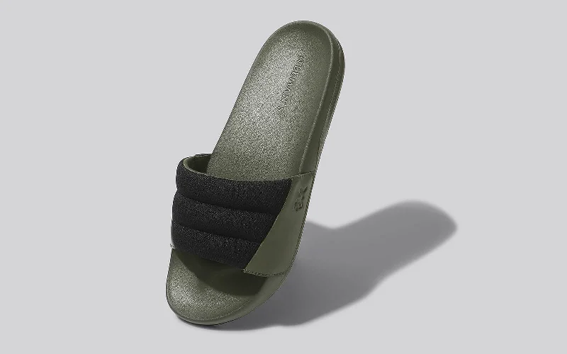 High-Performance Shoes Squooshy Slides for Men : Olive-Black