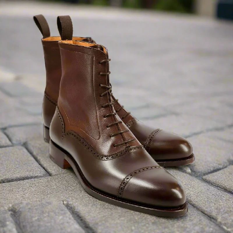 Sleek Athletic Sneakers Hudson Brown Lace Up Boot
