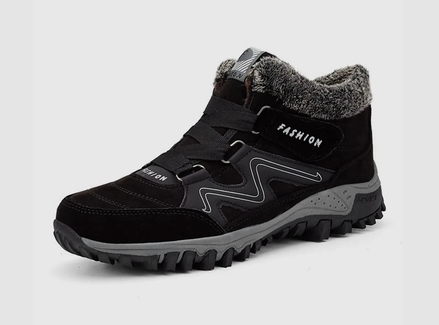 Trendy Sport Shoes FitVille Men's Warm Mid-Top Snow Boots