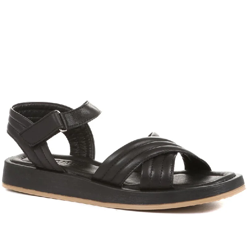 Flexible Sole Sneakers Maera Leather Platform Sandals - MAERA / 322 402