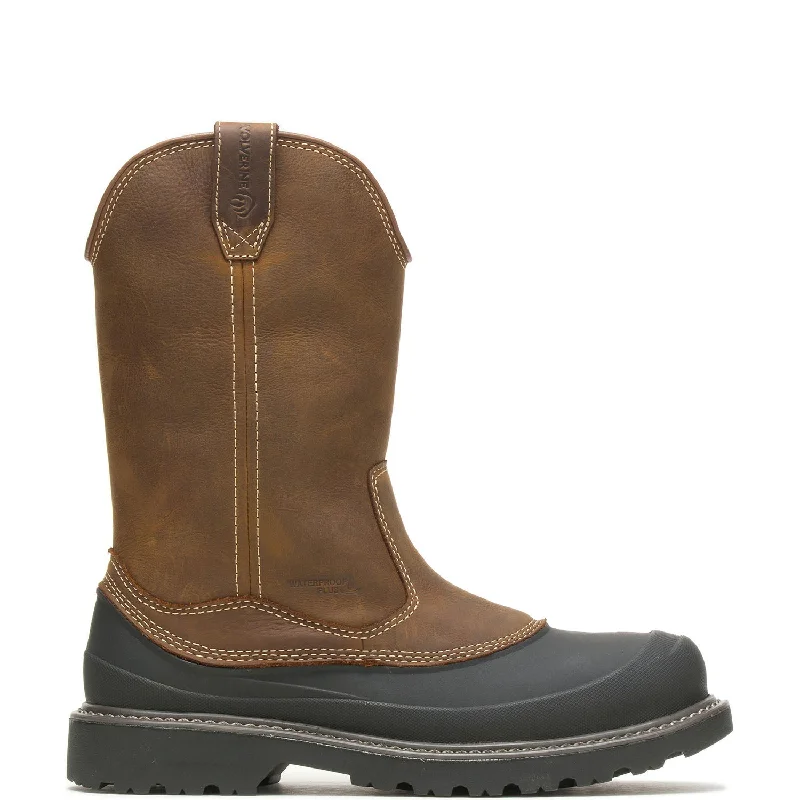 High-Performance Shoes Floorhand Swamp Steel-Toe Waterproof Pull-On Wellington WOrk Boot Dark Brown