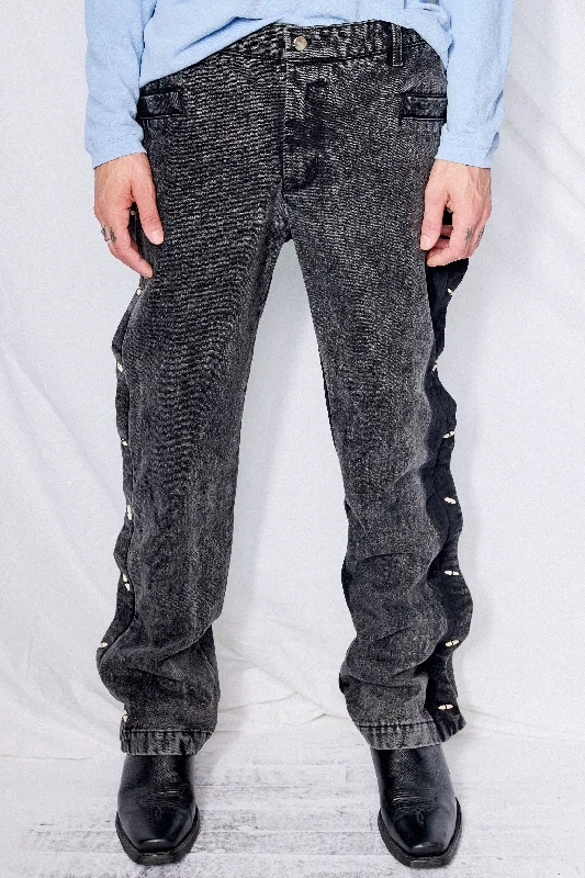 Grey Acid Washed Denim Vato Pants