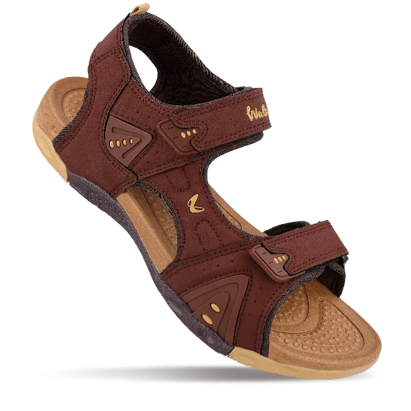 All-Day Comfort Sneakers Walkaroo Men Sandals  - WC4381 Tan