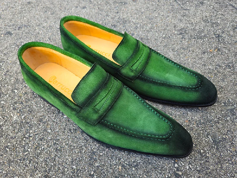 Sporty Slip-Ons Burnished Suede Penny Loafer