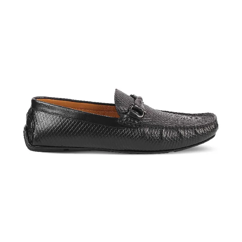 High-Quality Sneakers The Cover Black Men's Leather Driving Loafers Tresmode