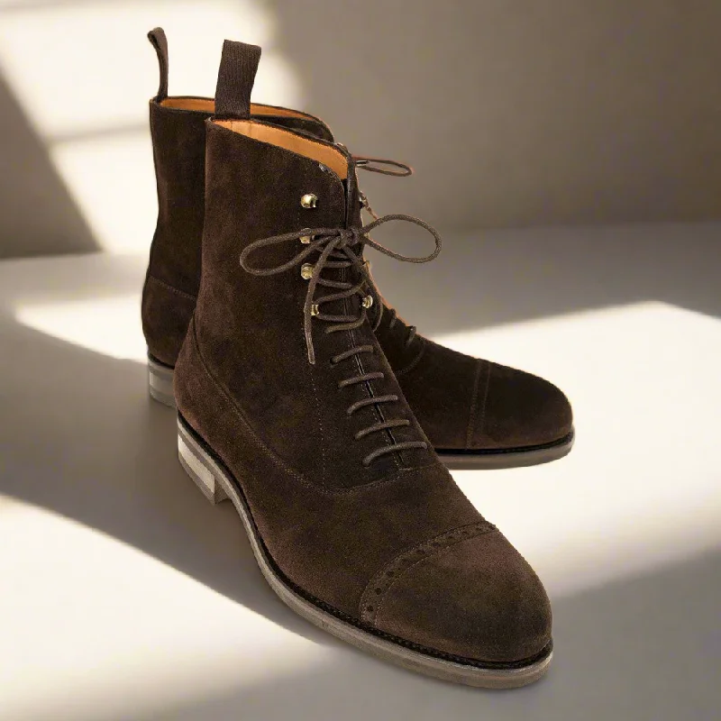 High-Performance Shoes Cavan Brown Suede Lace Up Boot