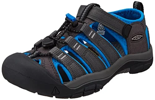 Soft Foam Shoes Keen Unisex Kinder Newport H2 Sandale, Grau (Magnet/Brilliant Blue), 25/26 EU