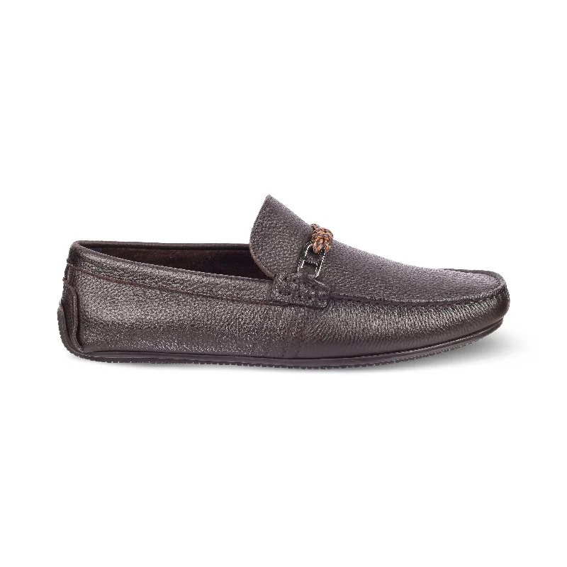 Everyday Comfort Shoes Tresmode Monoc Brown Men's Leather Driving Loafers
