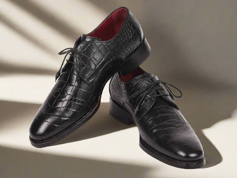 All-Purpose Sneakers Arthur Black Croco Print Derby