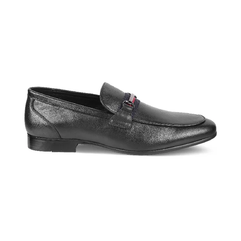 Plush Cushion Shoes Tresmode Merci Black Men's Leather Loafers