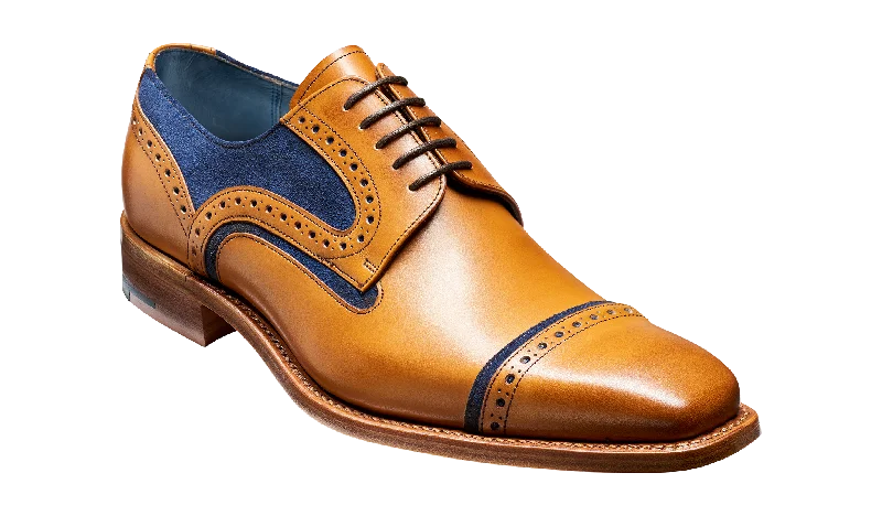 Comfortable Travel Shoes Haig - Cedar Calf / Blue Suede