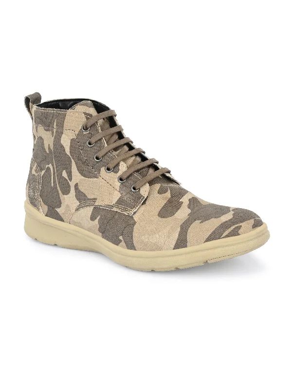 Classic Loafers CARLO ROMANO BY WASAN SHOE MEN'S CANVAS LACE UP ANKLE BOOT