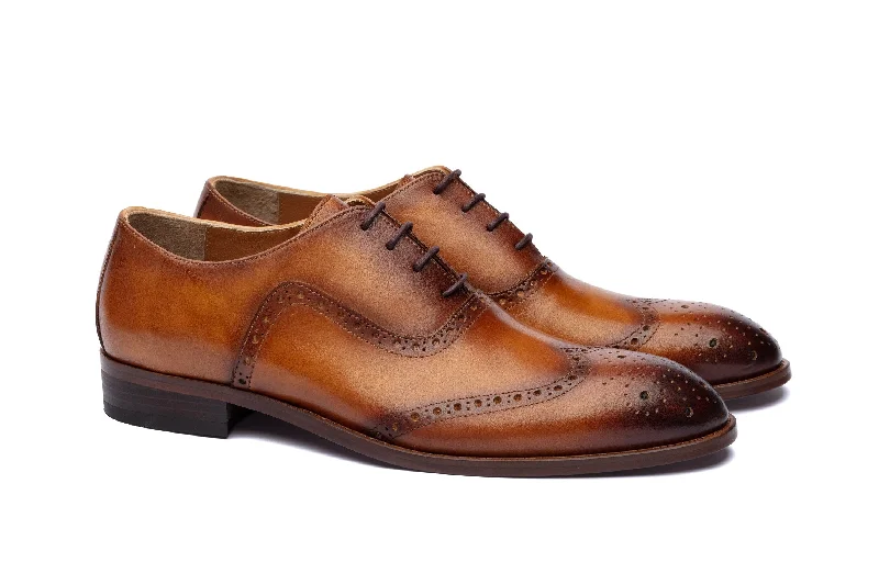 Budget Casual Shoes Tan Patina Brogues