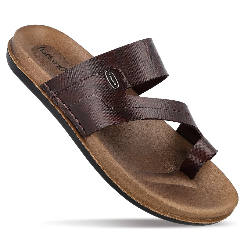 Plush Cushion Shoes Men's Daily Wear Comfort Sandals - WE1335 Brown