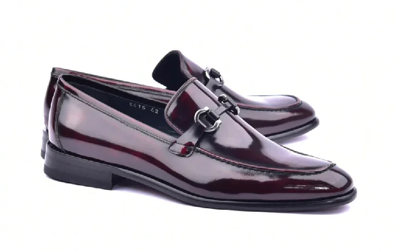 Street Style Sneakers Corrente 6415 Calfskin slip-on Loafer  - Burgundy
