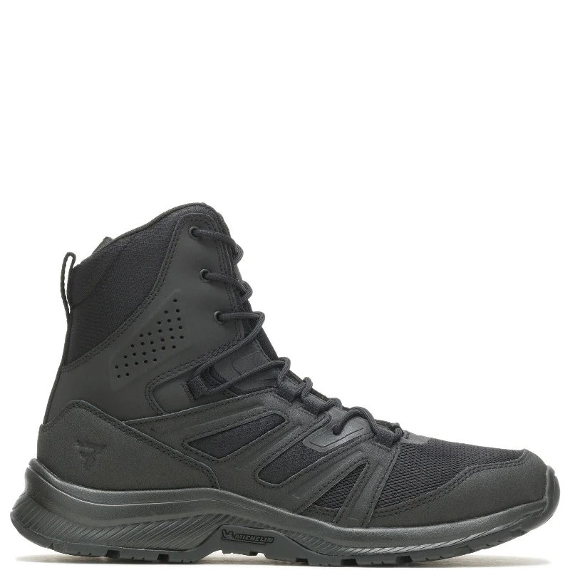 Non-Slip Footwear Bates Rallyforce Tall Zip E04160 Mens Black Leather Tactical Boots Non-Slip Footwear Bates Rallyforce Tall Zip E04160 Mens Black Leather Tactical Boots