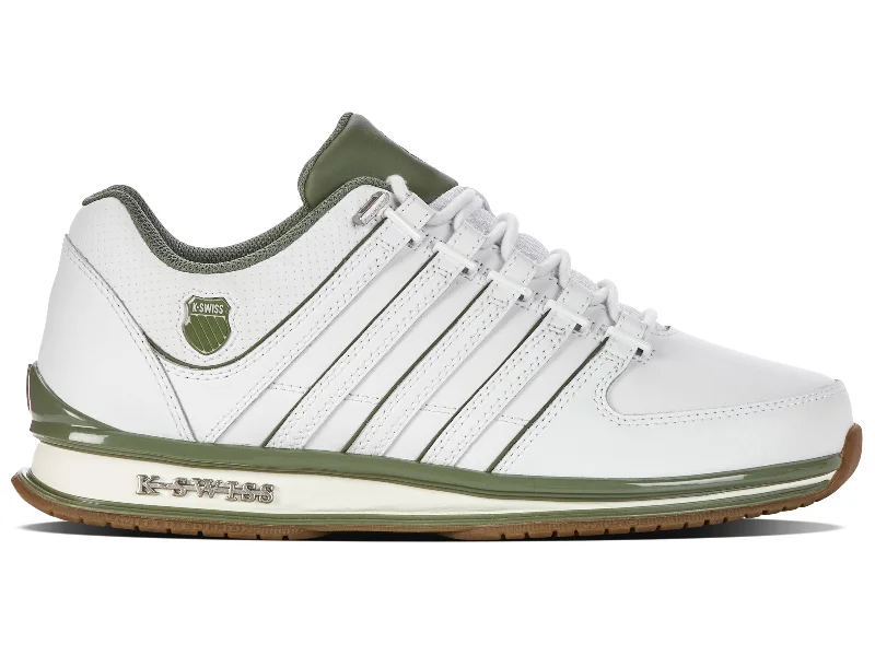 Flexible Sole Sneakers 01235-953-M | RINZLER | WHITE/DEEP LICHEN/GUM