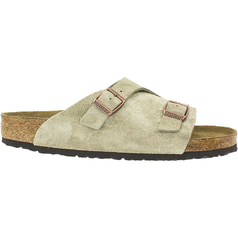 Sporty Slip-Ons Unisex Birkenstock Zurich Soft Footbed Taupe Suede