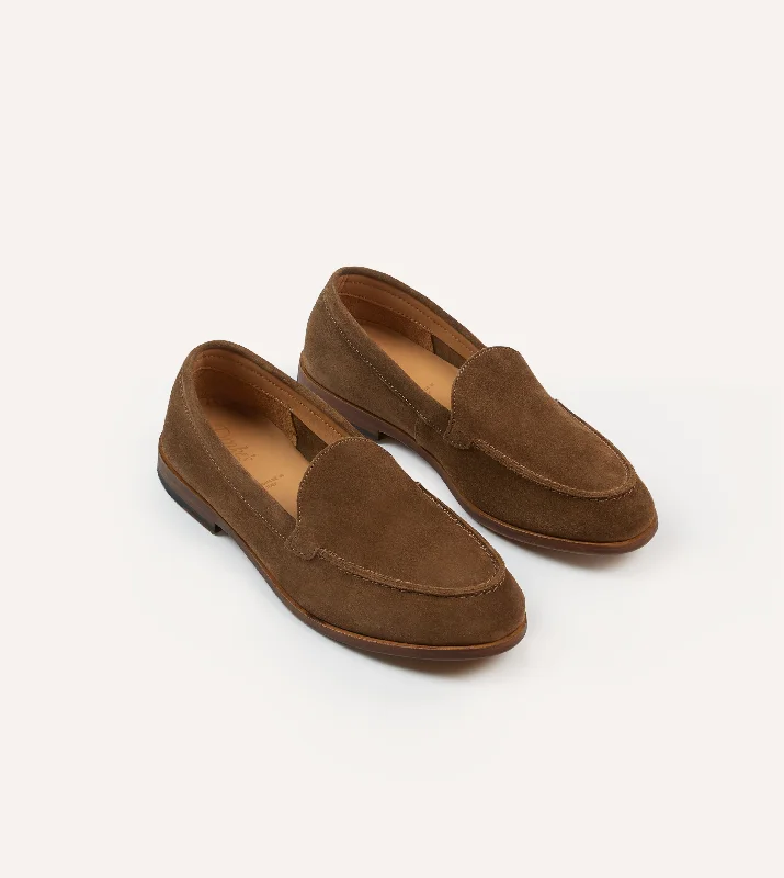Ultra-Stylish Shoes Light Brown Suede Henri Summer Loafer