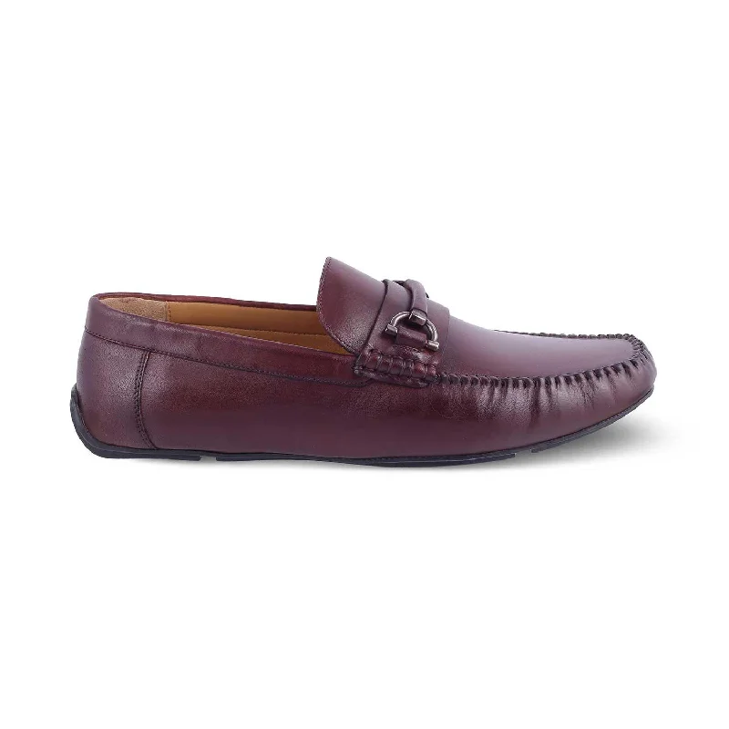 Soft Cushion Sneakers The Salvo Wine Men's Leather Driving Loafers Tresmode