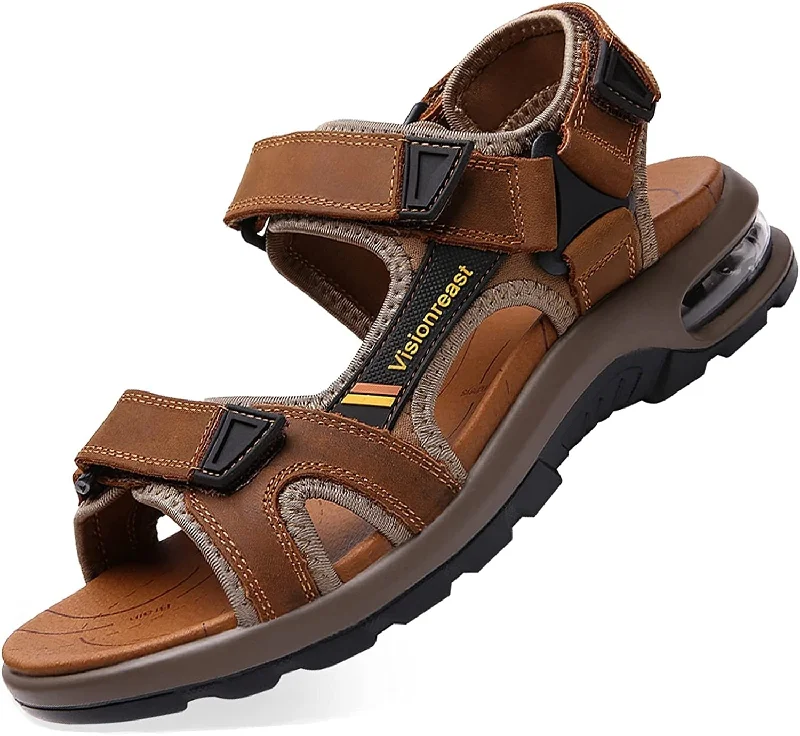 Trendy Sport Shoes Men's Sandals Genuine Leather Men's Slippers Gladiator Men's Beach Sandals Soft, comfortable outdoor wading shoes