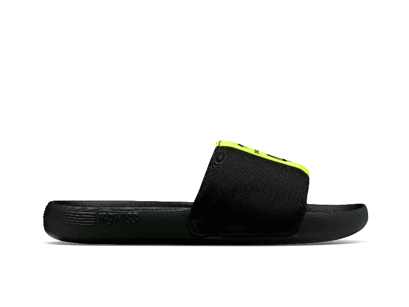 Minimalist Sneakers 08951-071-M | SLIDE SANDAL LN X MCLAREN | BLACK/SAFETY YELLOW