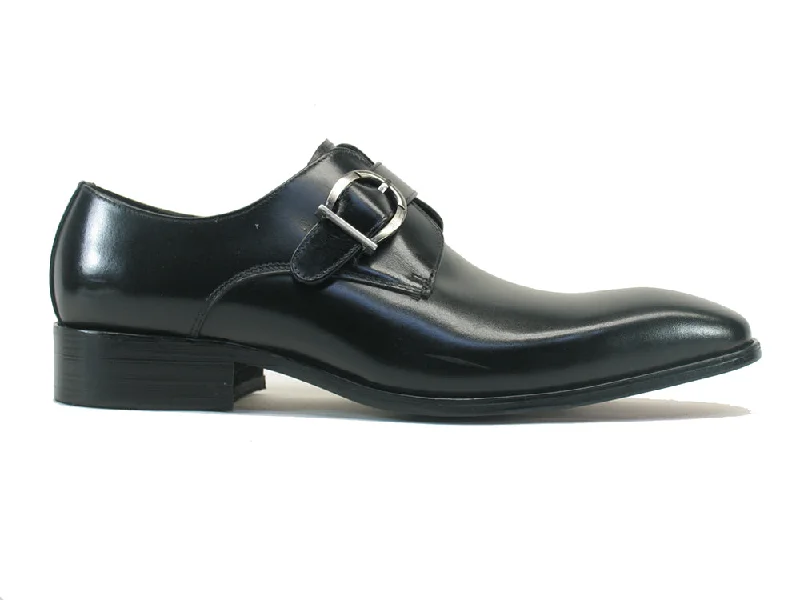 Lightweight Running Shoes Carrucci Buckle Monk Strap KS503-35 - Black