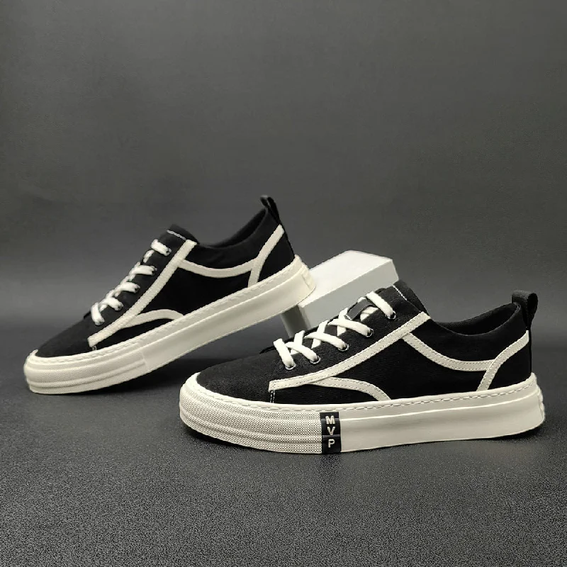 All-Day Walking Shoes Men Fashion Breathable Canvas Flat Casual Shoes