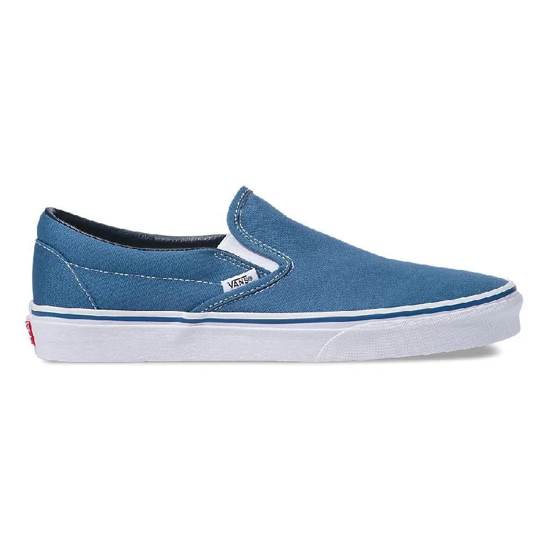 Waterproof Sneakers Vans Unisex Classic Slip On Navy Canvas
