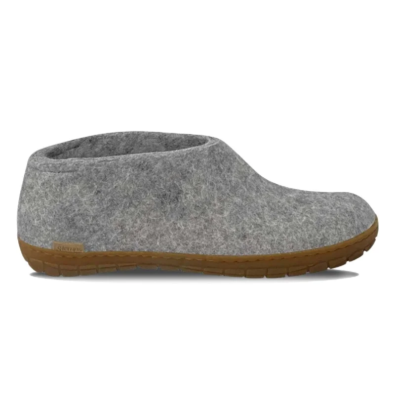Soft Insole Sneakers Glerups Men's Model AR Shoe with Natural Honey Rubber Sole Light Grey