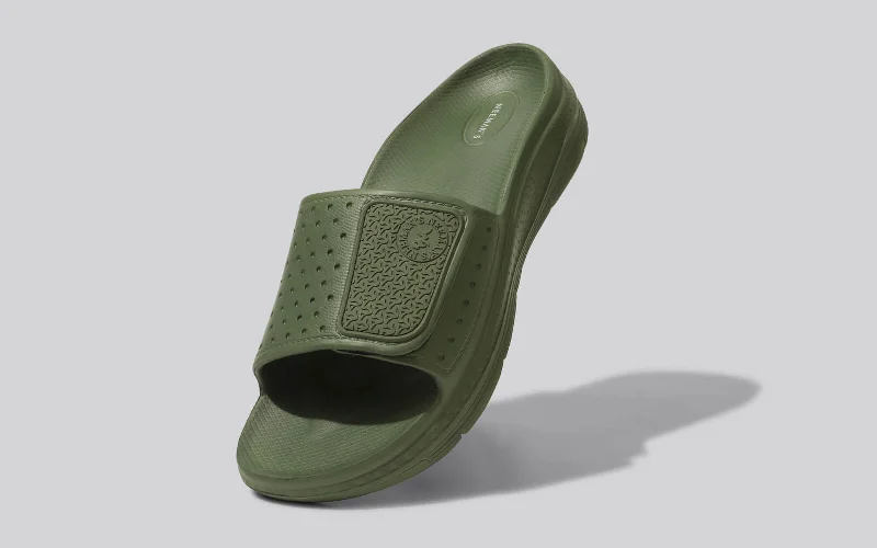 Lightweight Athletic Shoes Jumbo Slides : Olive