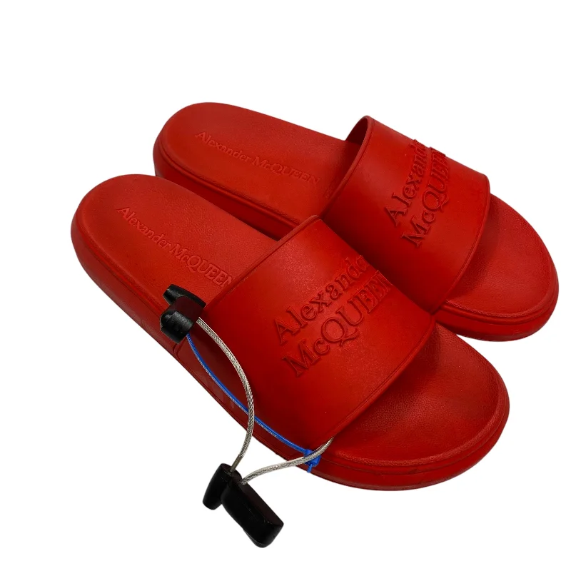 Lightweight Running Shoes Sandals Luxury Designer By Alexander Mcqueen In Red, Size: 11