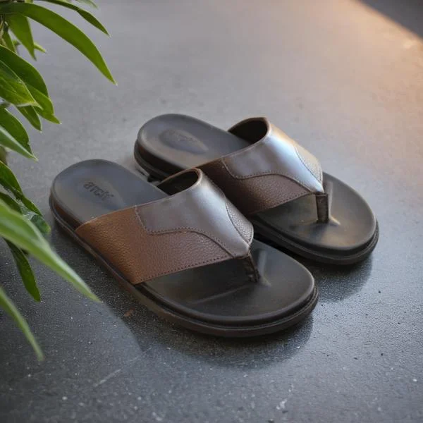 Flexible Casual Shoes Brown Formal Slippers for men