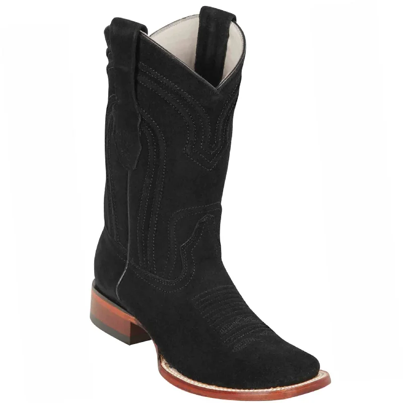 Relaxed Fit Sneakers Square Toe Cowboy Suede Boots