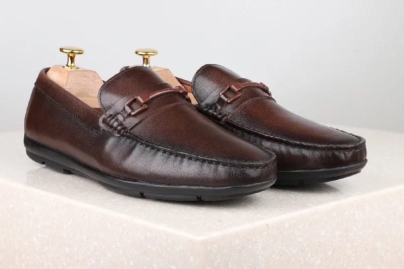 Ultimate Comfort Shoes Drving Shoes-Coffee