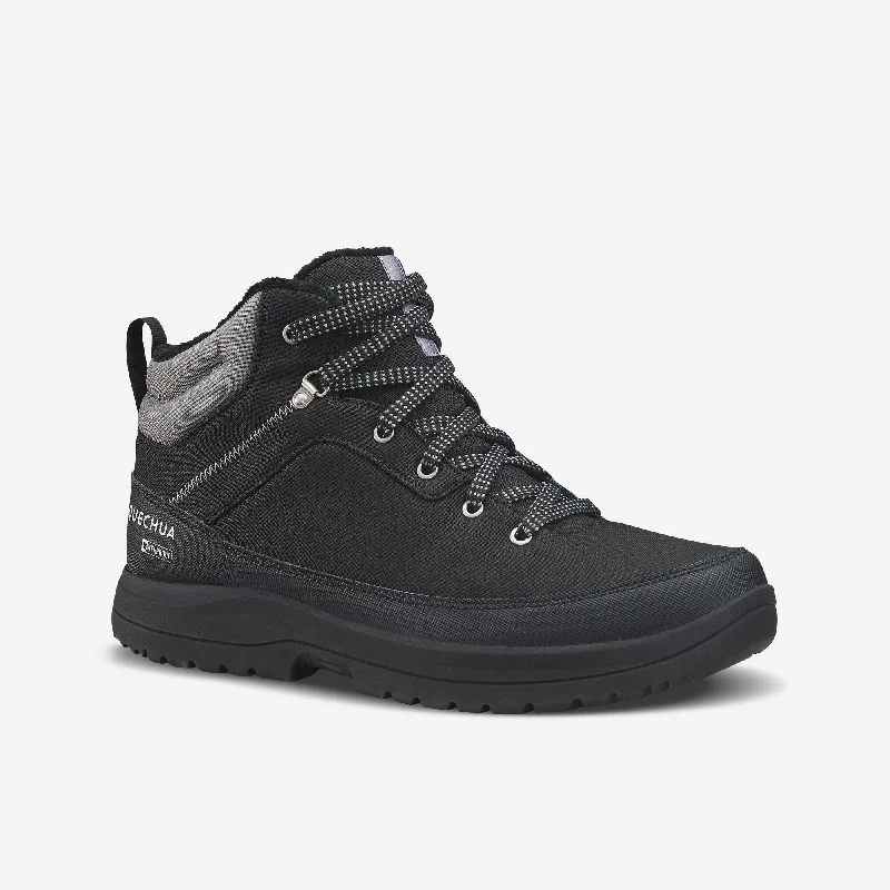 Quick-Dry Sneakers Quechua Men's warm and waterproof hiking boots - SH100 Mid-height