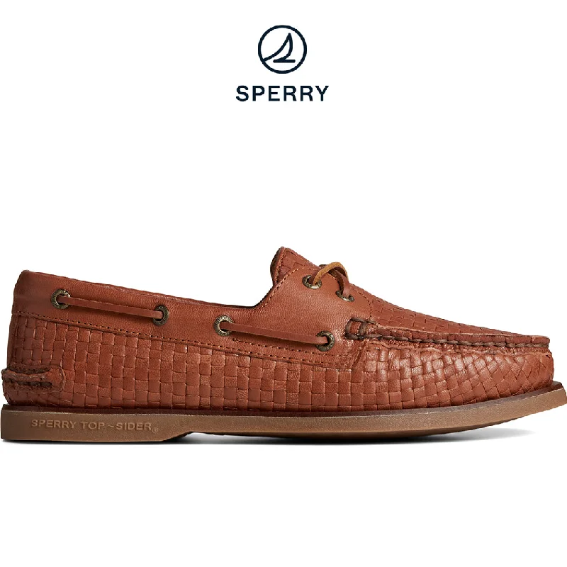 Cozy Everyday Shoes Men's Authentic Original™ Gold Cup™ Woven Boat Shoe - Tan (STS25054) Cozy Everyday Shoes Men's Authentic Original™ Gold Cup™ Woven Boat Shoe - Tan (STS25054)