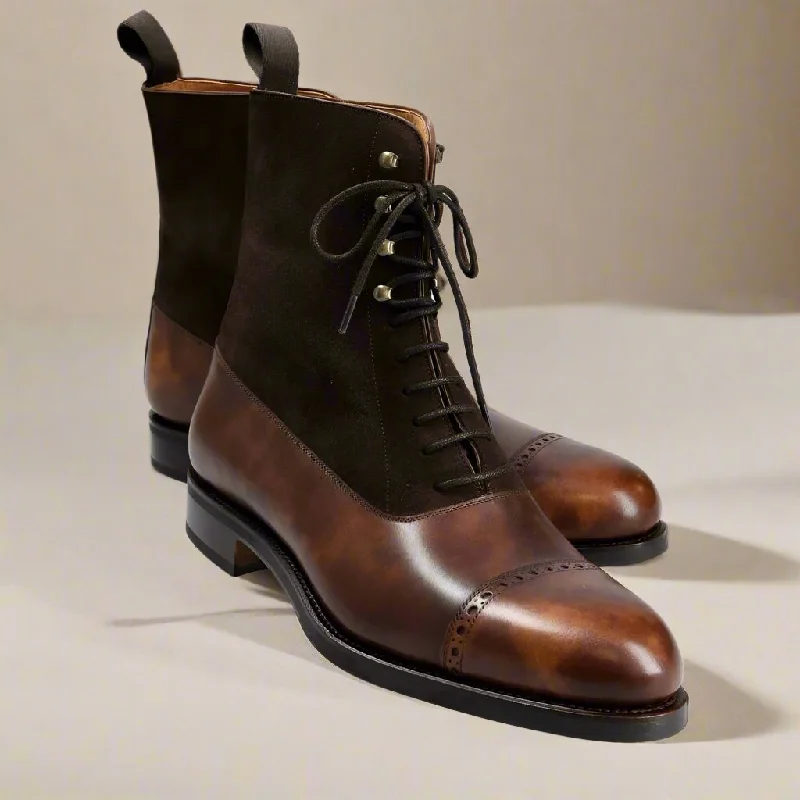 Modern Running Shoes Cavan Patina Tan Brown Lace Up Boot