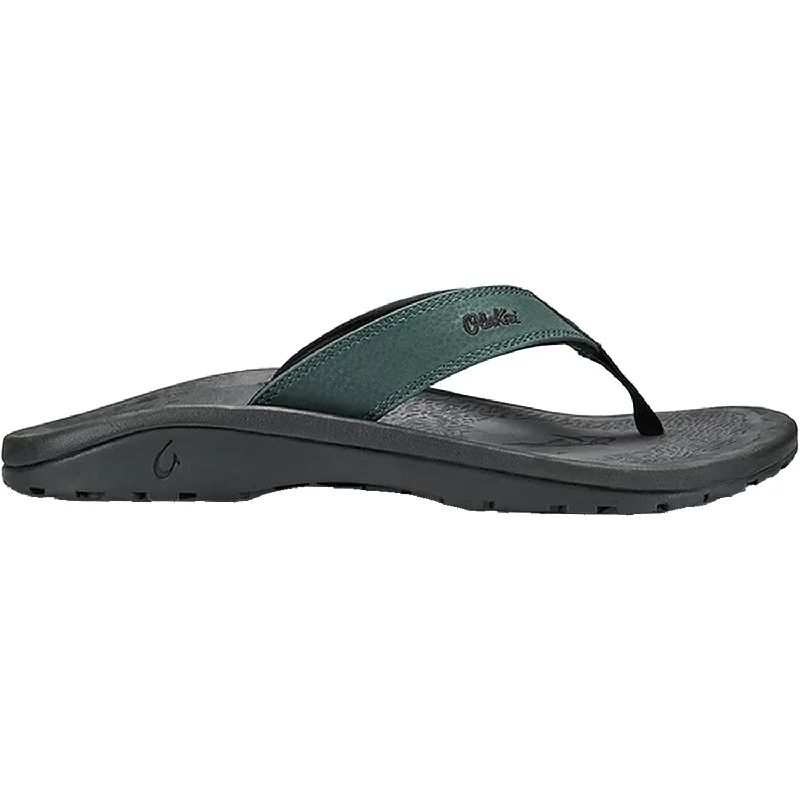 Orthopedic Footwear Men's OluKai Ohana Deep Green/Dark Shadow Synthetic