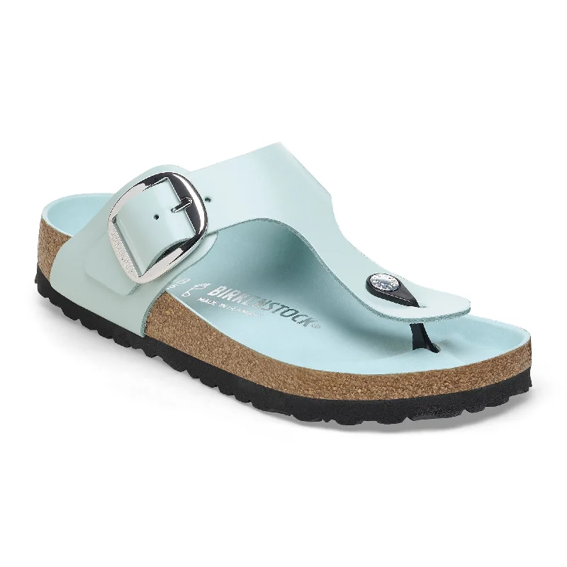 Ergonomic Sneakers Gizeh Big Buckle Natural Leather Patent