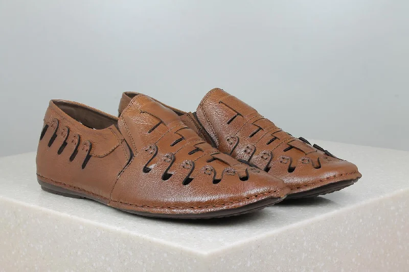 Casual Comfort Shoes Tri-Band Sandal-Tan