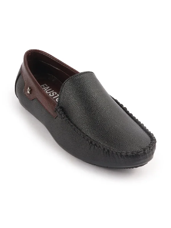 Trendy Loafers Men Black Loafers and Mocassins Casual Shoes