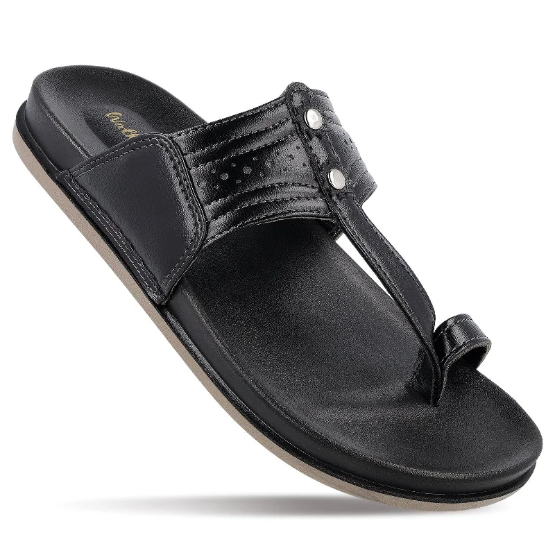 Classic Loafers Men's Kolhapuri Chappal - WE1351 Black
