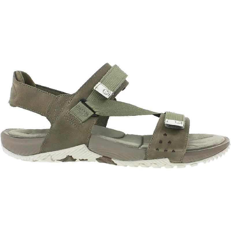 Breathable Running Shoes Men's Merrell Terrant Strap Brindle Leather